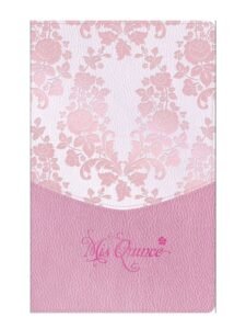 Biblia RVR 1960 Mis Quince, Rosa Floreado, Símil Piel