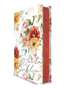 Biblia RVR60 Rosado Flores Letra Gigante Canto Pintado
