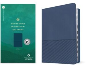 Biblia Diario Vivir de Estudio NTV Jóvenes Simil piel Azul Oscuro con índice