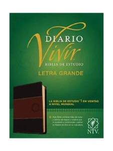Biblia NTV de Estudio Diario Vivir Letra Grande Café Sentipiel / Café Claro / con Índice 5 Biblia Diario Vivir De Estudio Café Claro