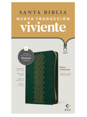 Biblia NTV con Filament Ultrafina Zíper Verde