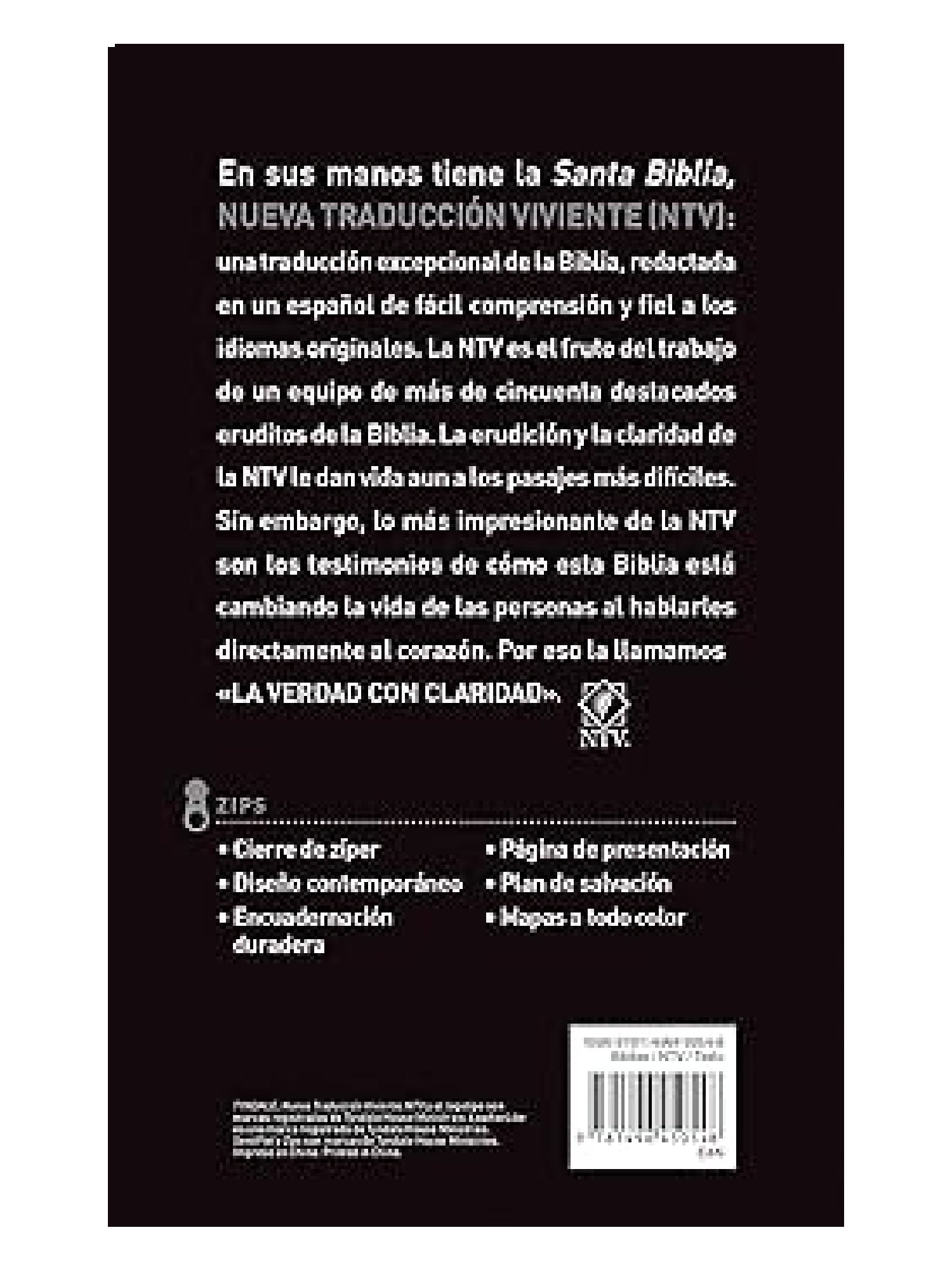 Biblia NTV Hombre Edición Zipper Negro 3 Biblia NTV Hombre Edición Zipper Negro - Image 3