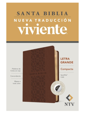 Biblia NTV compacta letra grande Sentí Piel Café Con índice