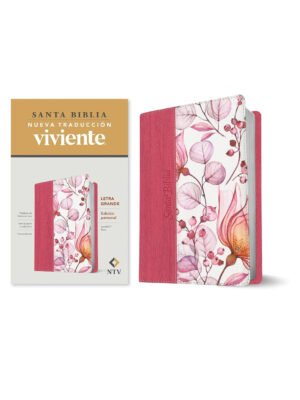 Biblia NTV Letra Grande Personal Rosada Flores