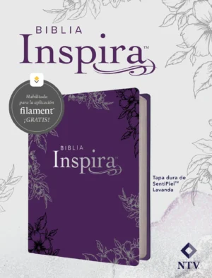 Biblia Inspira NTV Tapa dura Sentipiel Morada con filament