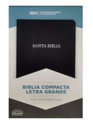 Biblia NVI Compacta Negro Letra Grande Piel Fabricada