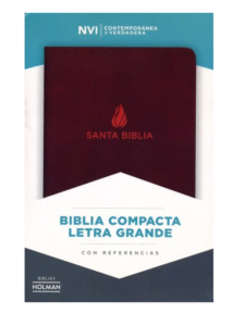 Biblia NVI Compacta Letra Grande Piel Fabricada, Marrón