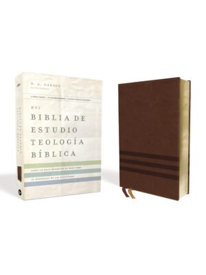 Biblia NVI De Estudio Teología Bíblica Leathersoft, Café