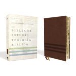Biblia NVI De Estudio Teología Bíblica Leathersoft, Café Con índice