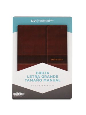Biblia NVI Letra Grande Marrón Solapa Con Imán