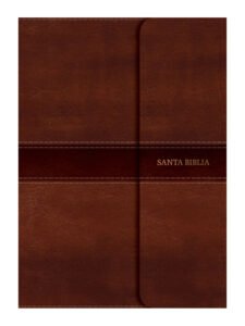 Biblia NVI Letra Grande Marrón Con Índice Solapa Con Imán