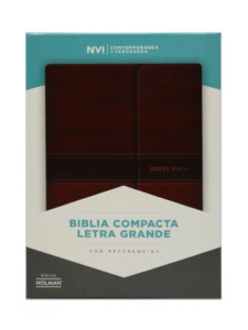 Biblia NVI Letra Grande Compacta Marrón Índice Solapa y Imán