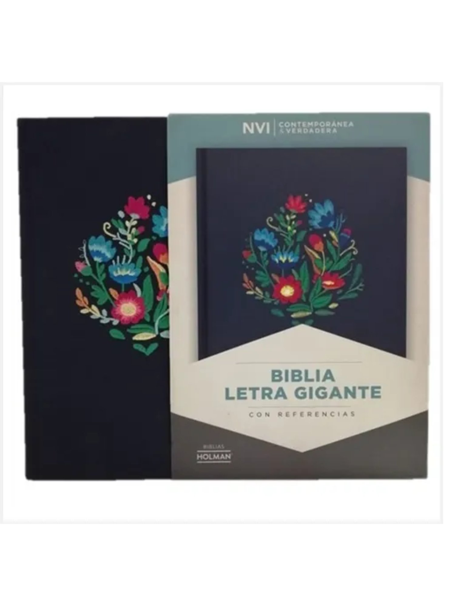 Biblia NVI Letra Gigante Azul Bordado 1 Biblia NVI Letra Gigante Azul Bordado Negra
