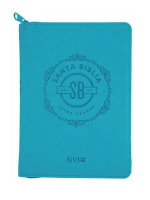 Biblia NVI 040CLG Letra Grande Tamaño Mediano Con Cierre, Turquesa