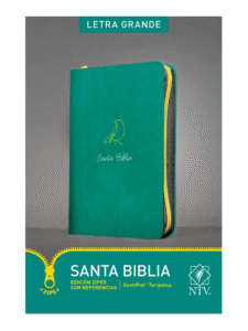 Biblia NTV, Edición zíper con Letra Grande Sentí Piel, Con Índice, Turquesa