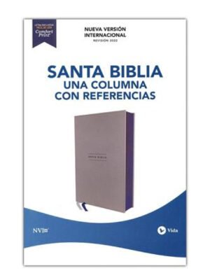 Biblia NVI una Columna Gris Símil Piel