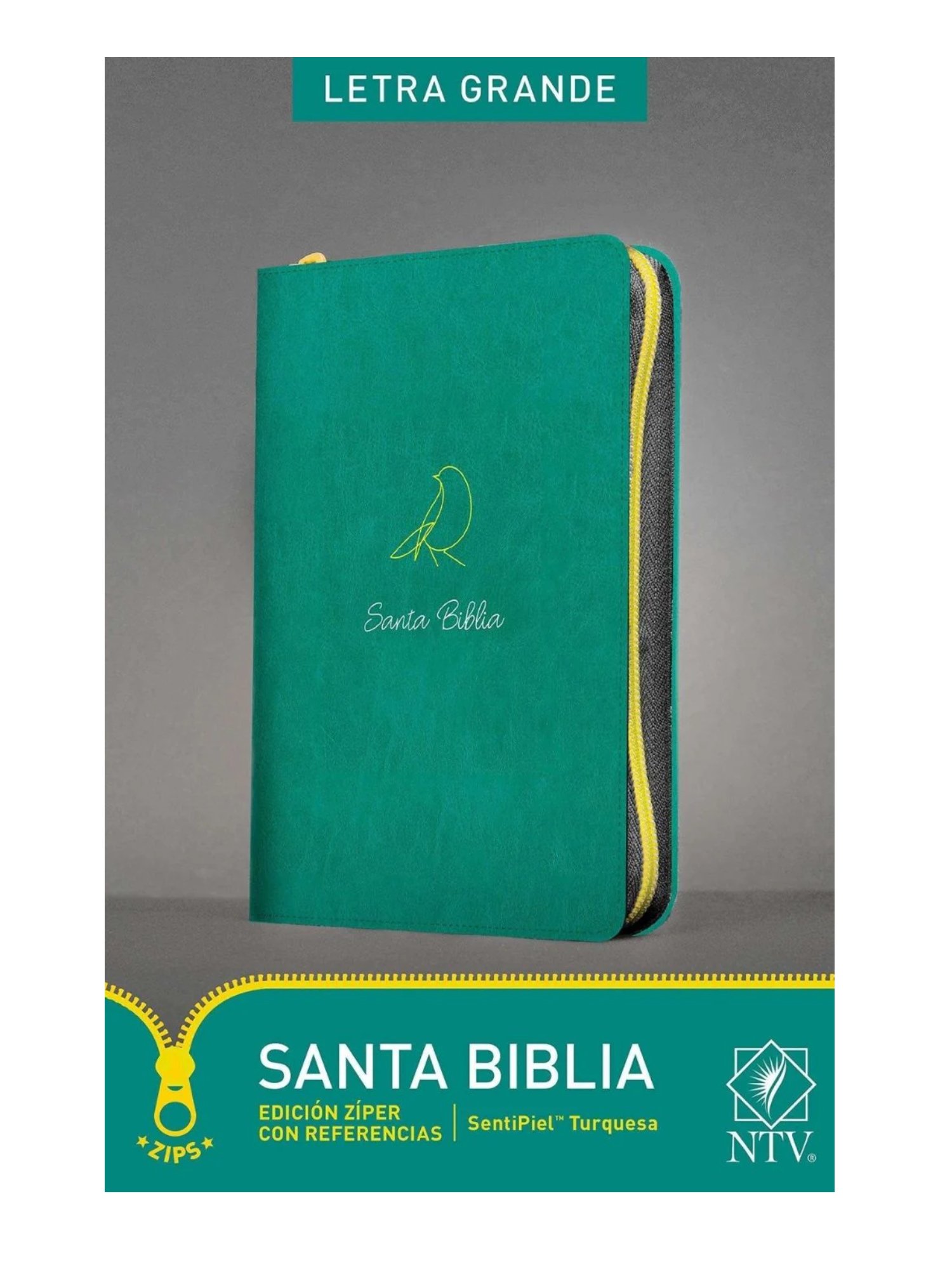 Biblia NTV, Edición zíper con Letra Grande Sentí Piel, Turquesa 2 Biblia NTV, Edición zíper con Letra Grande Sentí Piel, Turquesa - Image 2