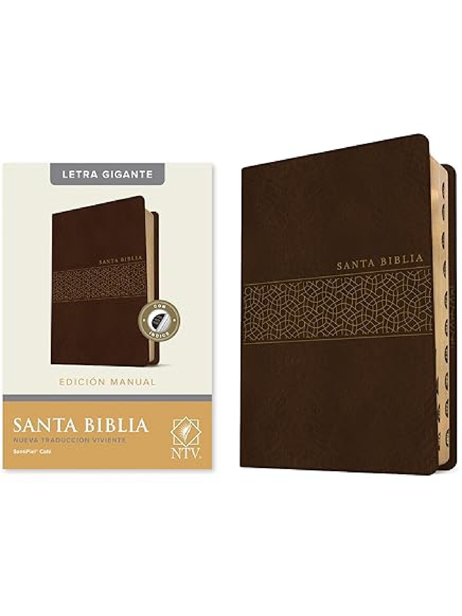 Biblia NTV Letra Gigante Tamaño Manual Piel Café Con Indice 2 Biblia NTV Letra Gigante Tamaño Manual Piel Café Con Indice - Image 2