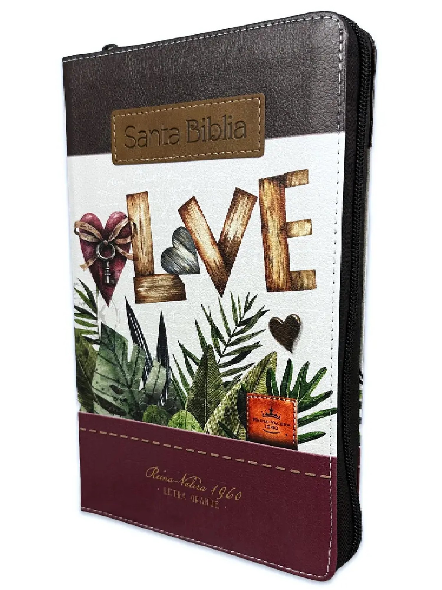 Biblia RVR 1960 Tricolor Fantasia Marron Letra Grande 1 Biblia RVR 1960 Tricolor Fantasia Marron Letra Grande