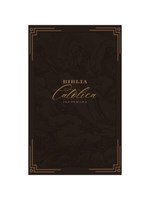 Biblia Católica, Ilustrada, Piel Genuina, Café