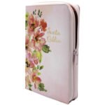 Custom RVR 1960 Biblia letra grande tamano manual, edicion limitada 2024, rosa simil piel con cierre – imagen 2
