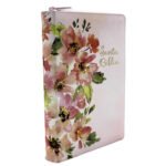 Custom RVR 1960 Biblia letra grande tamano manual, edicion limitada 2024, rosa simil piel con cierre – imagen 3