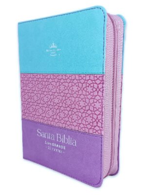 Biblia RVR 1960 Tricolor Azul Letra Grande