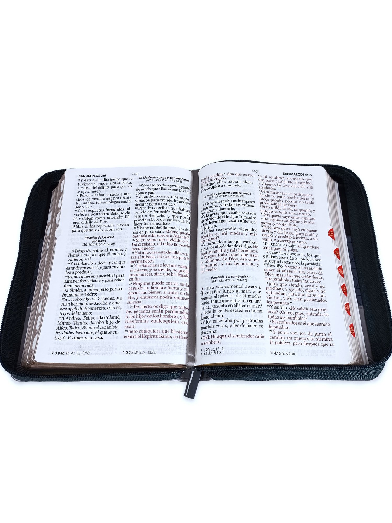 Biblia RVR 1960 Letra Grande Compacta 11 Puntos Tricolor Negro Gris Símil Piel con Índice y Cierre 2 Biblia RVR 1960 Letra Grande Compacta 11 Puntos Tricolor Negro Gris Símil Piel con Índice y Cierre - Image 2