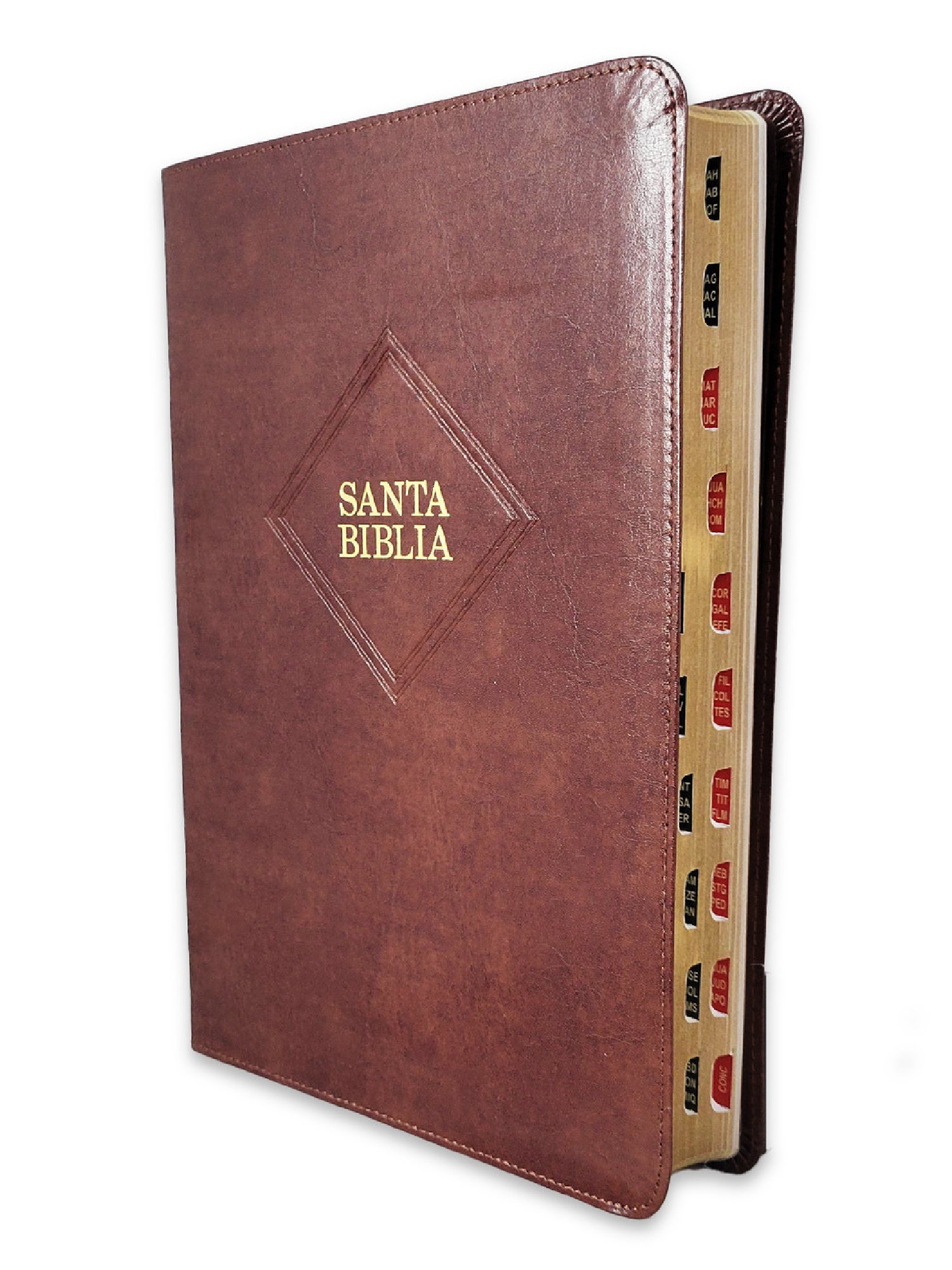 Biblia RVR1960/ Letra Gigante 2023/ Cafe Indice Piel Fabricada 1 Biblia RVR 1960 Letra gigante Cafe Indice