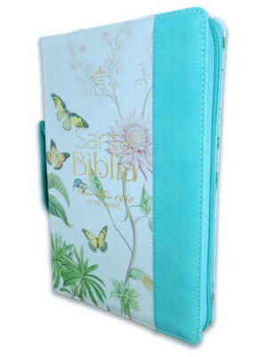 Biblia RVR 1965 Turquesa Con índice Cierre Manija