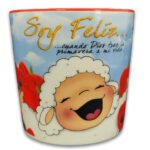 Taza Ovejitas Soy Feliz Cuando Dios Trae Primavera a Mi Vida