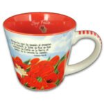 Taza Ovejitas/Soy Feliz Cuando Dios Trae La Primavera A Mi Vida/Rojo/OVT-08 – imagen 2