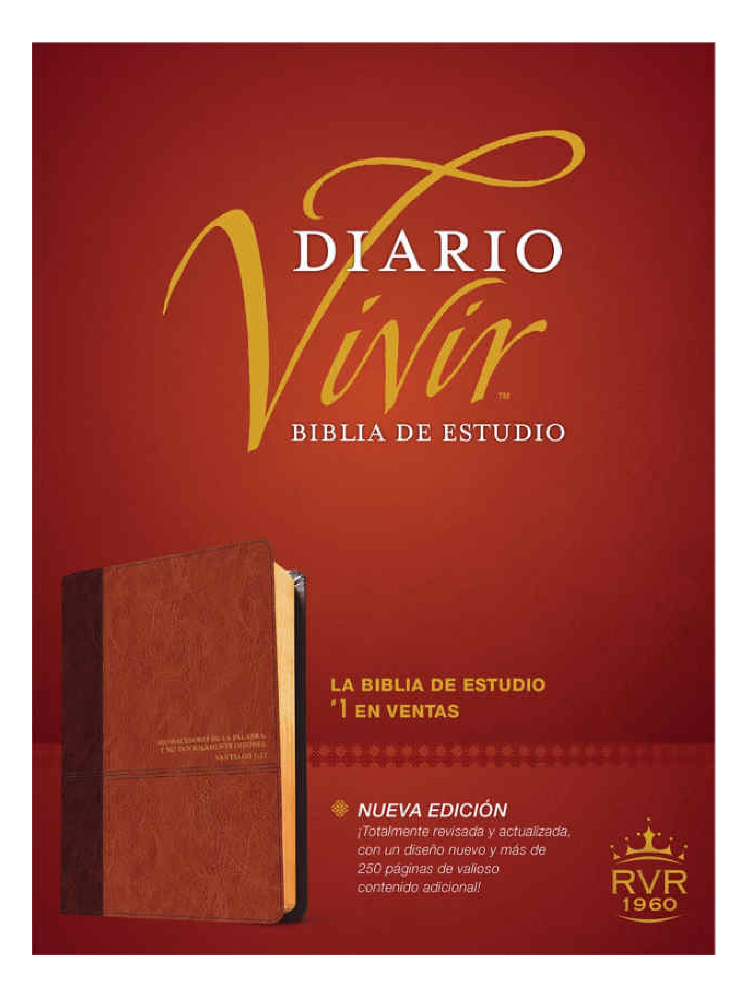 Biblia De Estudio Diario Vivir Nueva Edición Café 1 Biblia Diario Vivir RVR 1960 Marrón Café