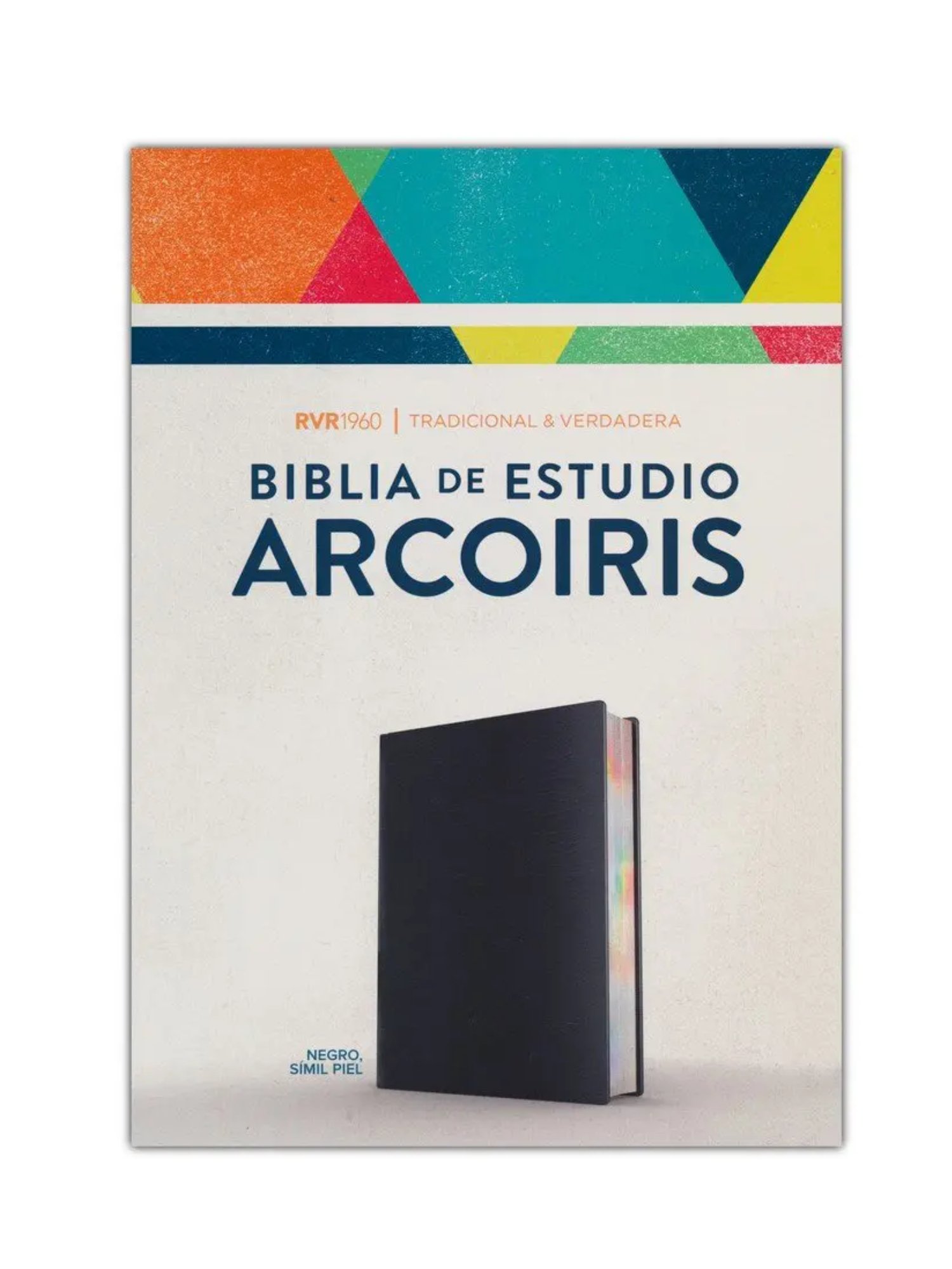 RVR 1960 Biblia de Estudio Arcoiris, negro simil piel 1 Biblia Arco Iris RVR 1960 de Estudio Negra Símil Piel