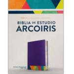 Biblia Arco Iris RVR 1960 de Estudio Morado Multicolor, Símil Piel