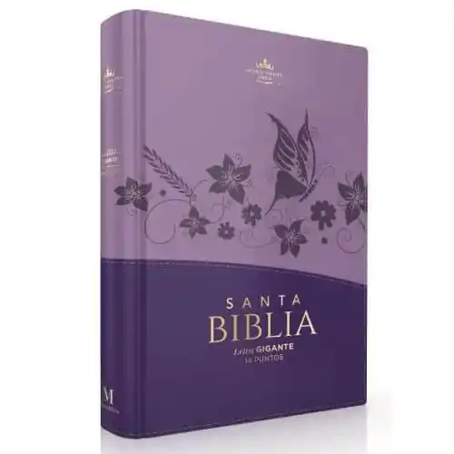 RVR 1960 Letra Gigante Lila con flores 1 RVR 1960 Letra Gigante Lila con flores