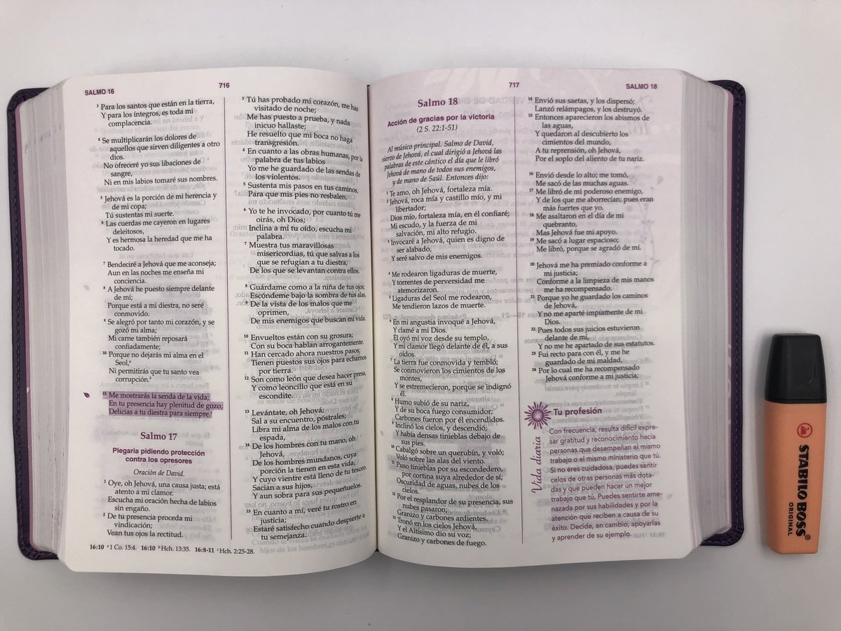 RV60 Biblia de la Mujer conforme al Corazón de Dios, Duotono morado 6 RV60 Biblia de la Mujer conforme al Corazón de Dios, Duotono morado - Image 6