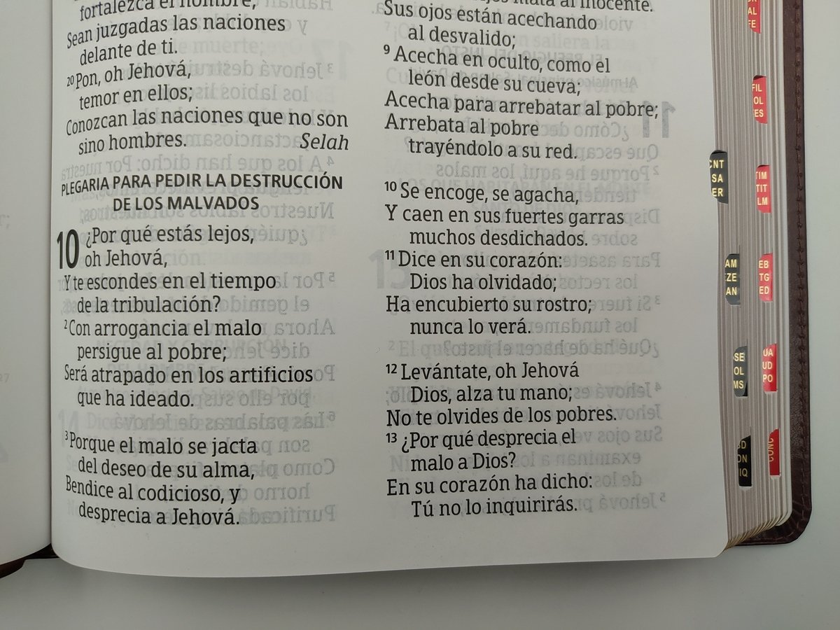 RVR1960 Biblia Letra Súper Gigante marrón, piel fabricada con índice 3 RVR1960 Biblia Letra Súper Gigante marrón, piel fabricada con índice - Image 3
