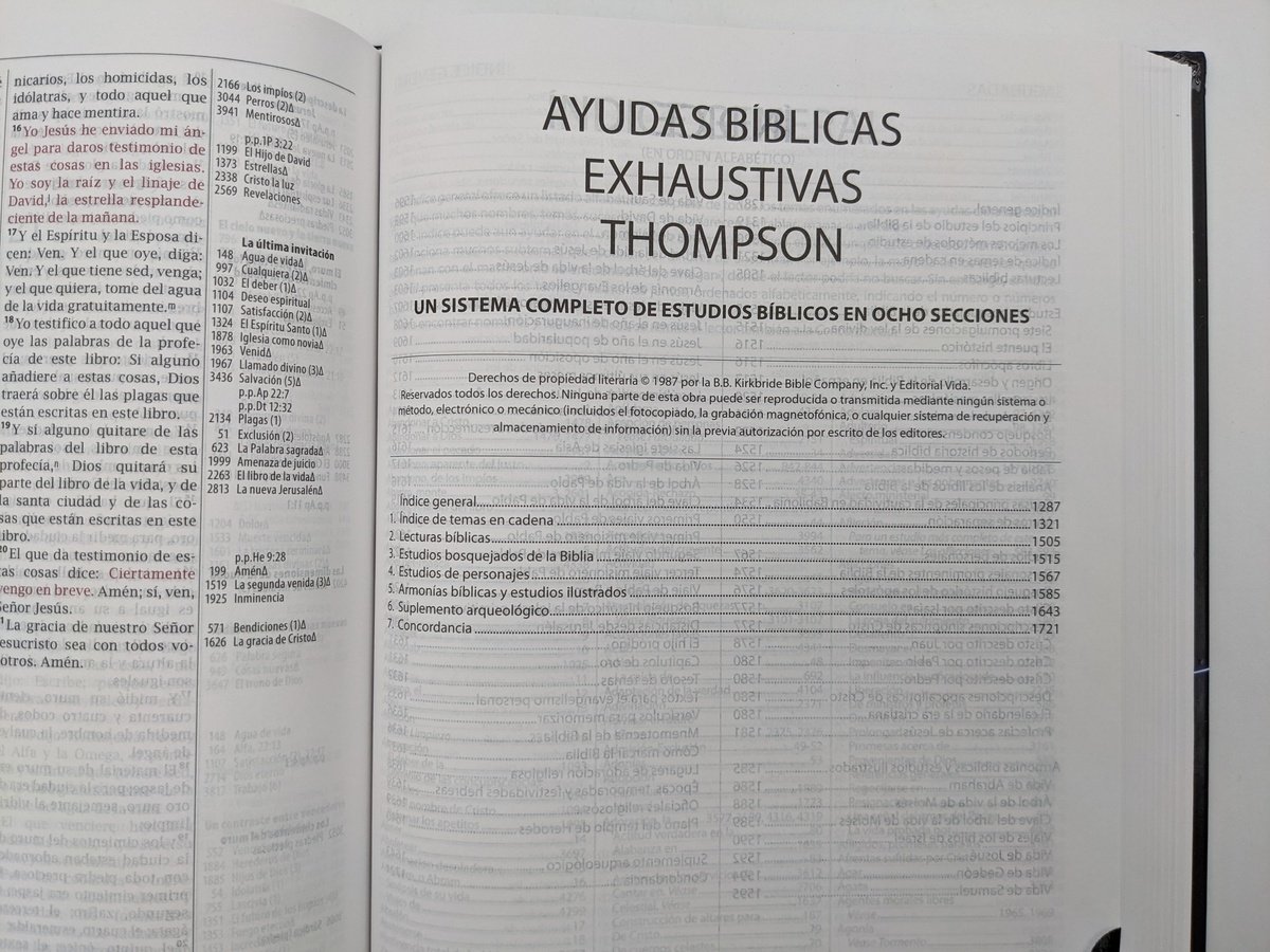 Biblia RVR60 de Thompson Milenio tapa dura índice 5 Biblia RVR60 de Thompson Milenio tapa dura índice - Image 5