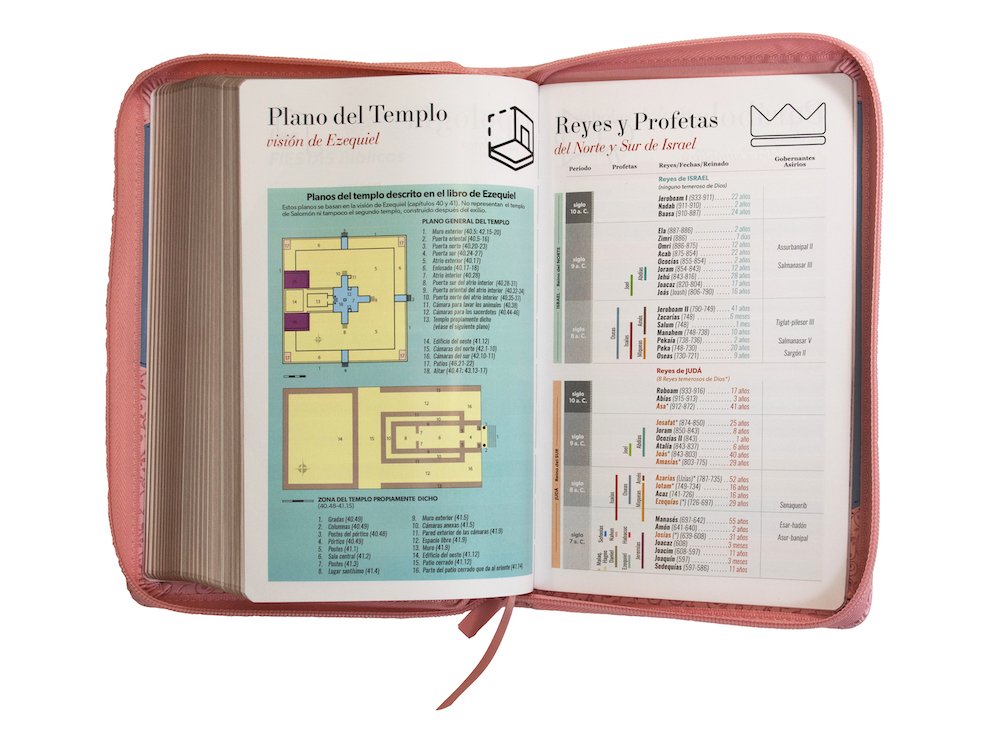 Biblia RVR60 Tamaño Manual Letra Grande Rosa/Azul 2 Biblia RVR60 Tamaño Manual Letra Grande Rosa/Azul - Image 2