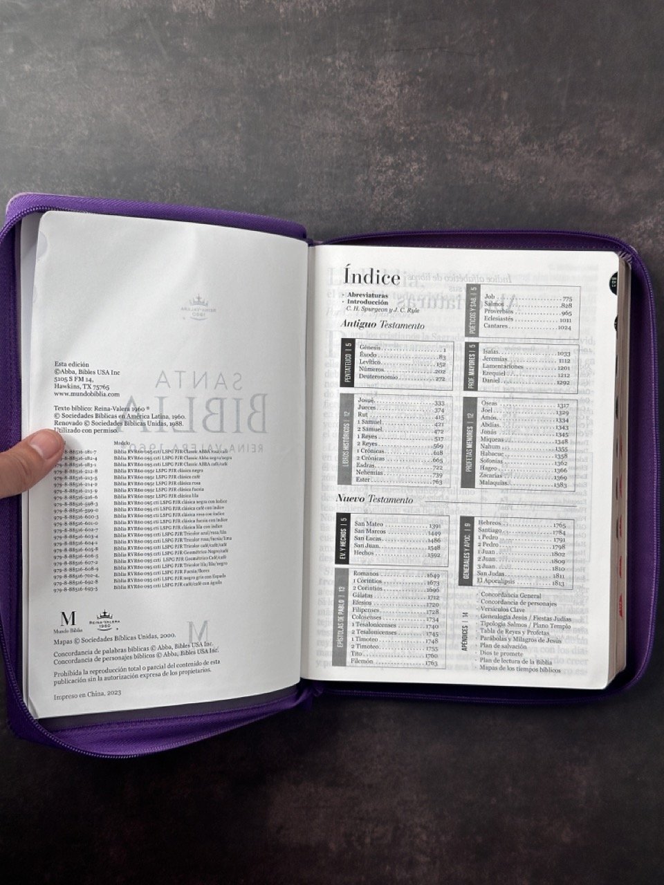 Biblia RVR60 Letra Súper Gigante Tricolor Lila Morado Negro 9 Biblia RVR60 Letra Súper Gigante Tricolor Lila Morado Negro - Image 9