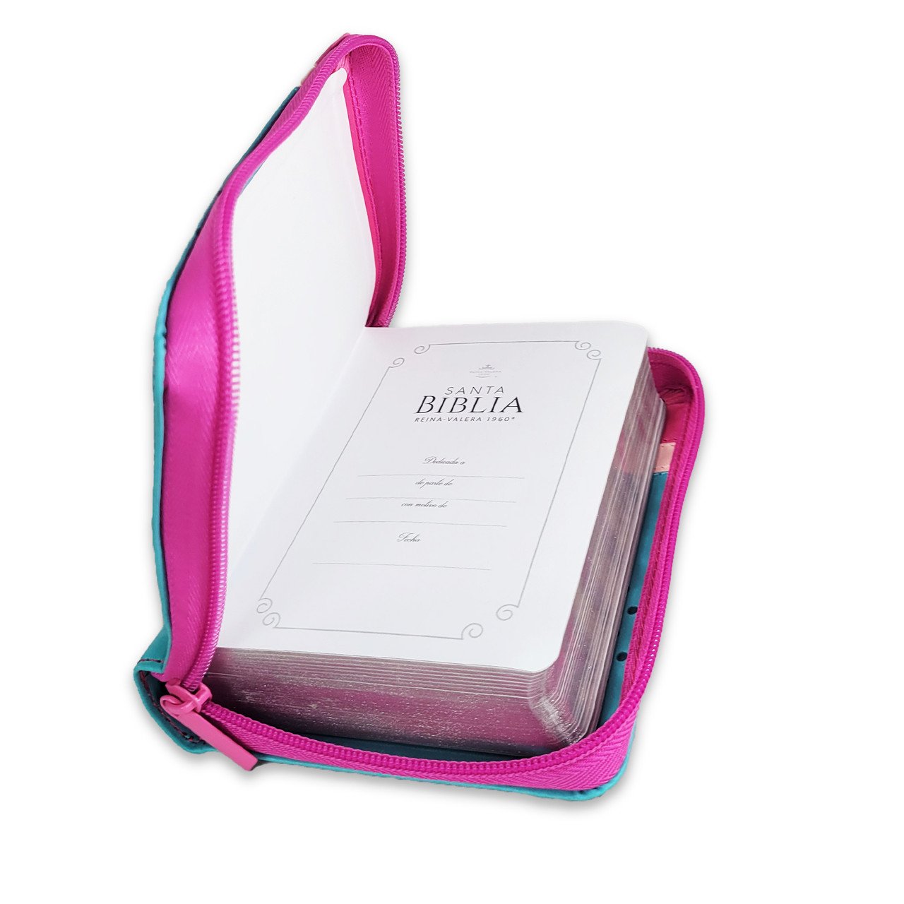 Biblia RVR60 025 cz PJR Primor Fucsia/Rosa/Turquesa con flores 5 Biblia RVR60 025 cz PJR Primor Fucsia/Rosa/Turquesa con flores - Image 5