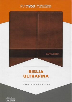 RV60 Biblia RVR60 Ultrafina Marron Simil Piel Y Solapa Con Imán/BH