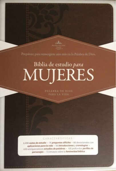 RV60 Biblia de Estudio para Mujeres, Chocolate símil piel con índice 1 RV60 Biblia de Estudio para Mujeres, Chocolate símil piel con índice
