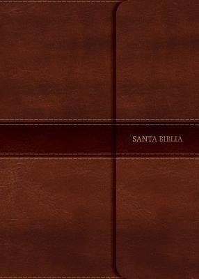 RVR 1960 Biblia Compacta Letra Grande marrón, símil piel y solapa con imán