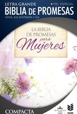 Biblia de promesas compacta Floral con cierre.