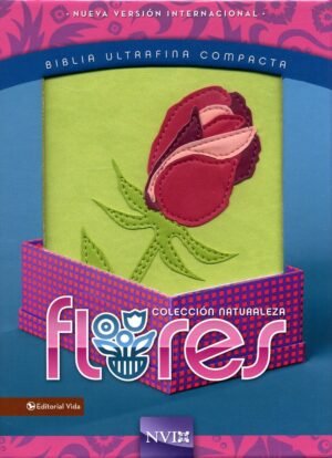 Biblia ultrafina compacta NVI, flores, Rosa