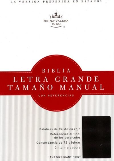 Biblia Letra Grande Tamaño Manual, negro, piel fabricada con índice RVR 1960 1 Biblia Letra Grande Tamaño Manual, negro, piel fabricada con índice RVR 1960