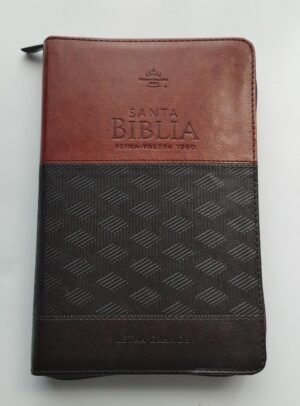 Biblia RV60 PU Café Con Cierre Y Canto Dorado