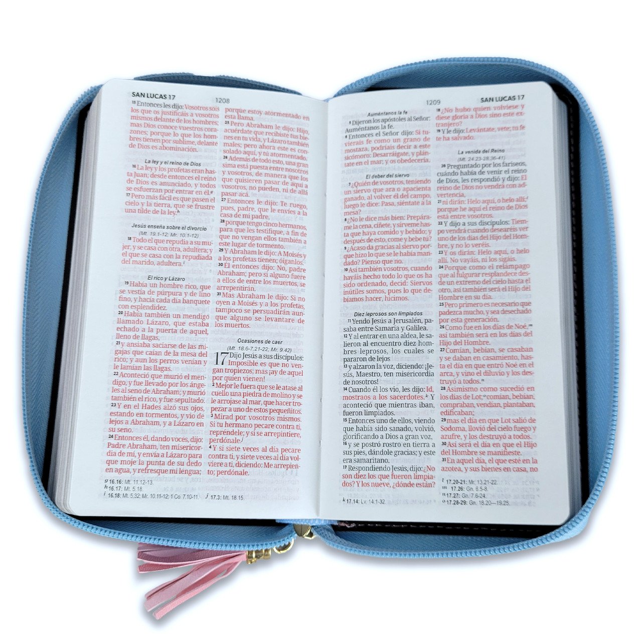 Biblia RVR60 Chequera Azul-Rosa Cierre 3 Biblia RVR60 Chequera Azul-Rosa Cierre - Image 3